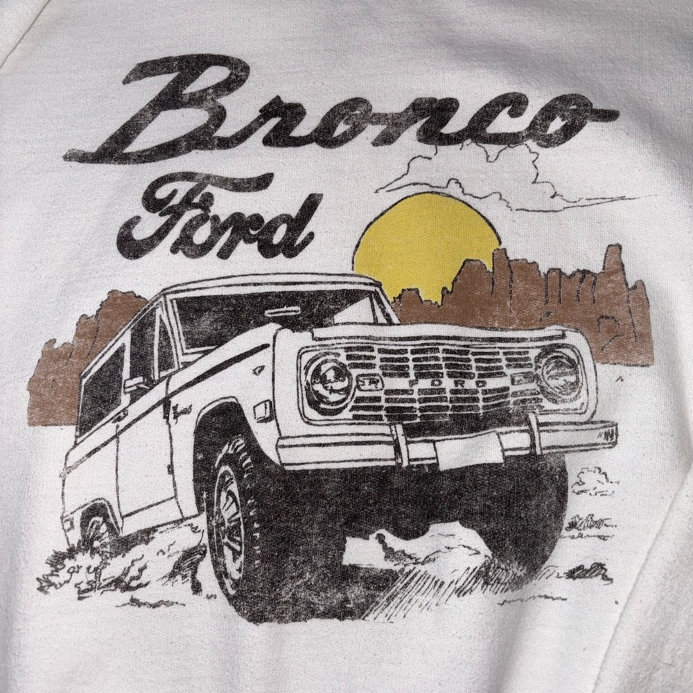 Ford White Crewneck Sweater with Bronco Graphic - Picture 2 of 3